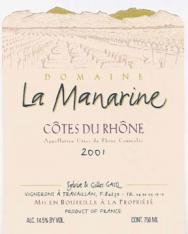 Domaine La Manarine - Cotes du Rhone 2021 (750ml) (750ml)